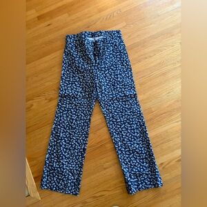 J. Crew Navy and White Floral Print Chinos - 33 Tall
